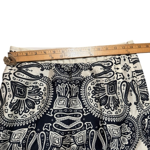 SANDO Teylor Paisley Pants PATTERNED FLOATY TROUSERS Size 40 Navy Ivory 6 8 38 - Picture 14 of 16